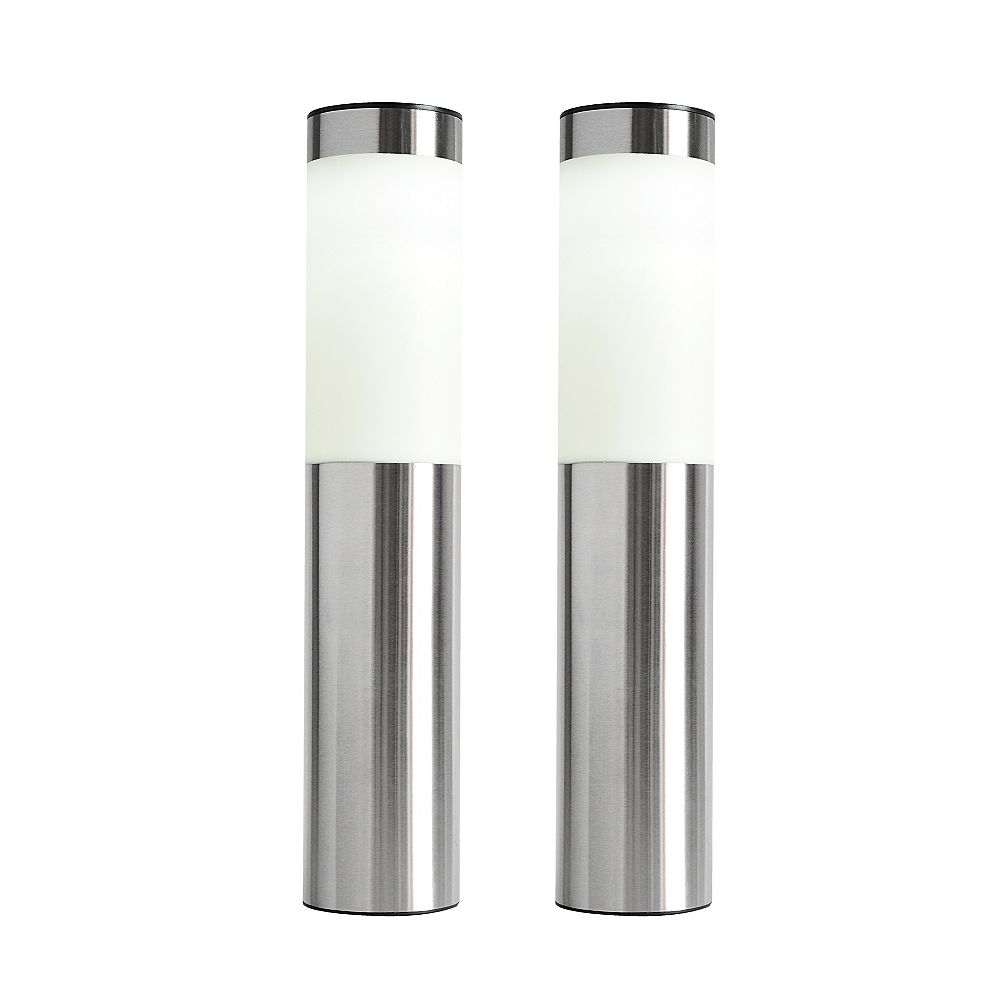 Advantage Solar Powered Led Bollard Outdoor Pathway Lights The Home Depot Canada Advantage Solar Powered Led Bollard, Outdoor Solar Cylinder Lights