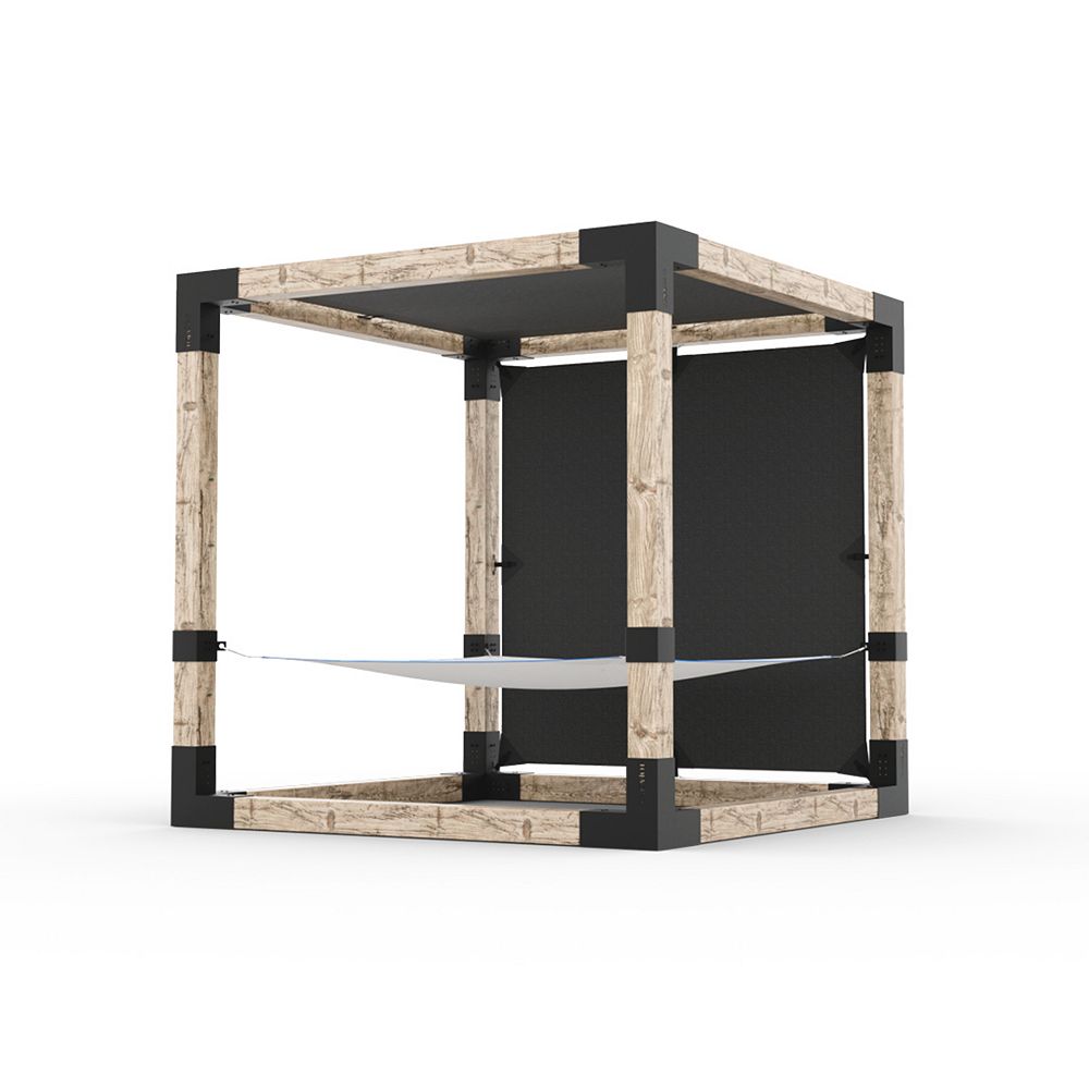 TOJA GRID 8 ft. x 8 ft. Hammock Kit with 2 Shade Sails 2 Person for 6x6