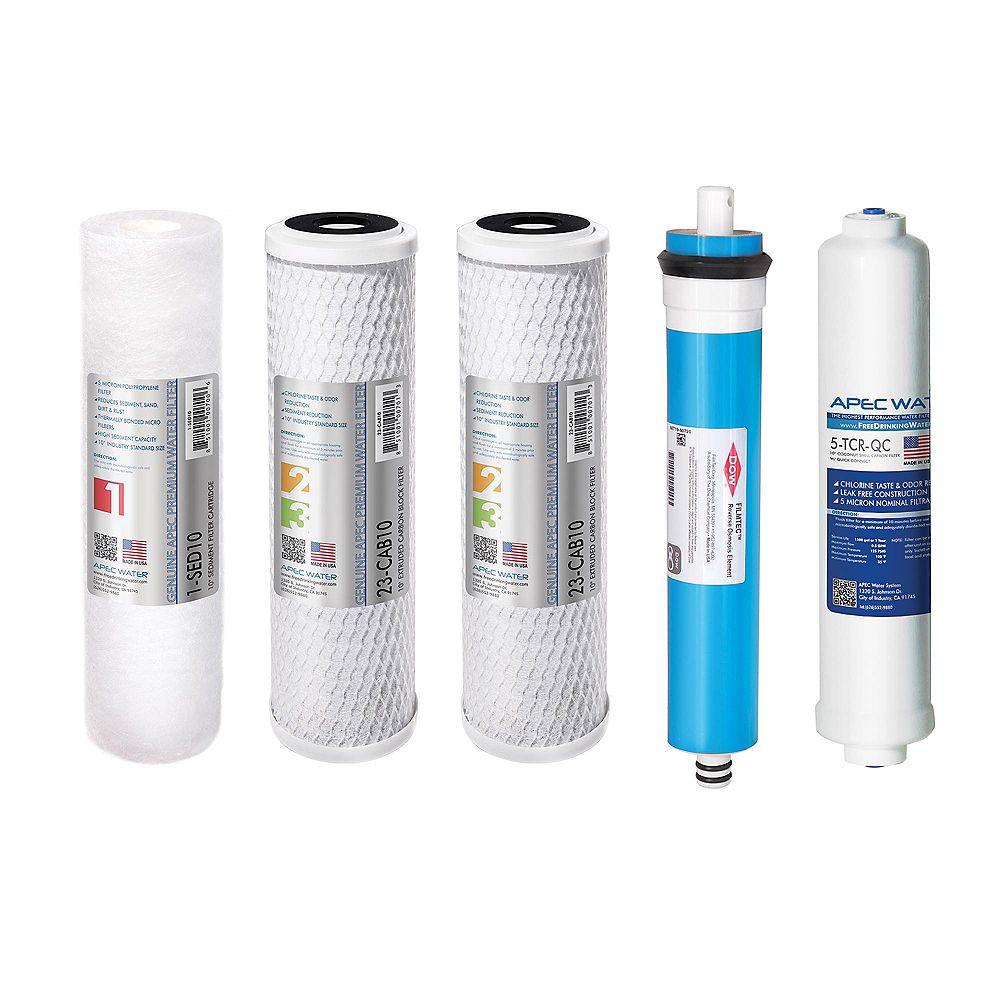 APEC Water Systems Ultimate Complete Replacement Filter Set for 90 GPD
