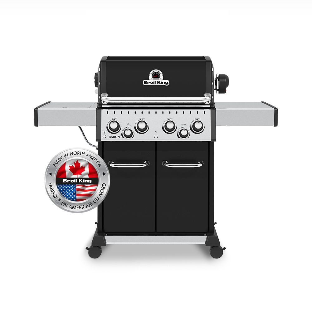 Broil King Baron 490 PRO 40,000 BTU 4-Burner Propane Gas Grill With ...