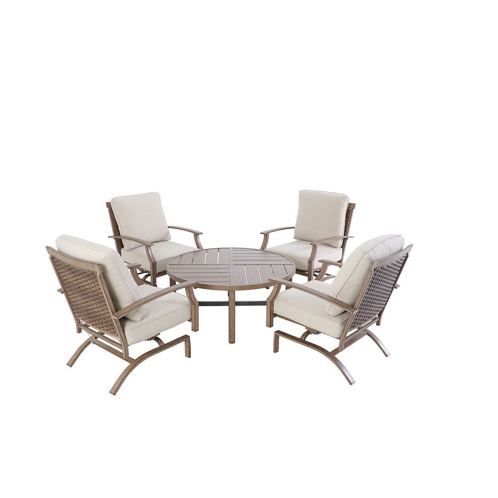 Hampton Bay Geneva 5pc AllWeather Wicker Patio Deep Seating Set