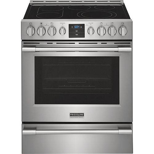 30-inch 5.4 cu. ft. Front Control Electric Range with Air Fry in Stainless Steel
