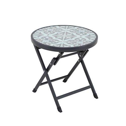 Circular Patio Side Accent Tables, White Patio Side Table Canada