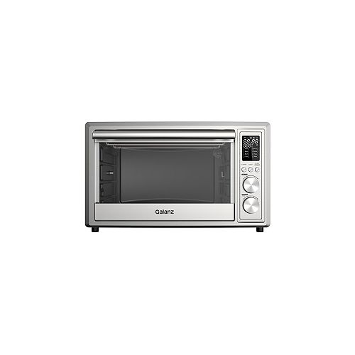 Galanz 1.1 cu.ft. 6-Slice Digital Toaster Oven with Air Fry, Stainless Steel