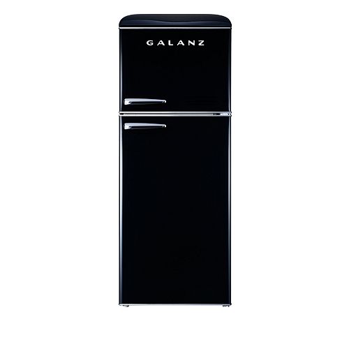 Galanz 10 cu.ft. Retro Top Freezer Refrigerator, Vinyl Black