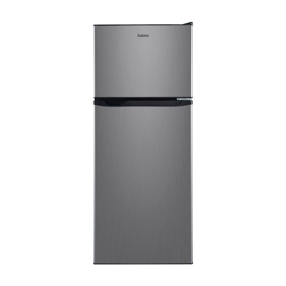 Galanz Galanz 10 Cu Ft Top Freezer Refrigerator Stainless Steel Look The Home Depot Canada