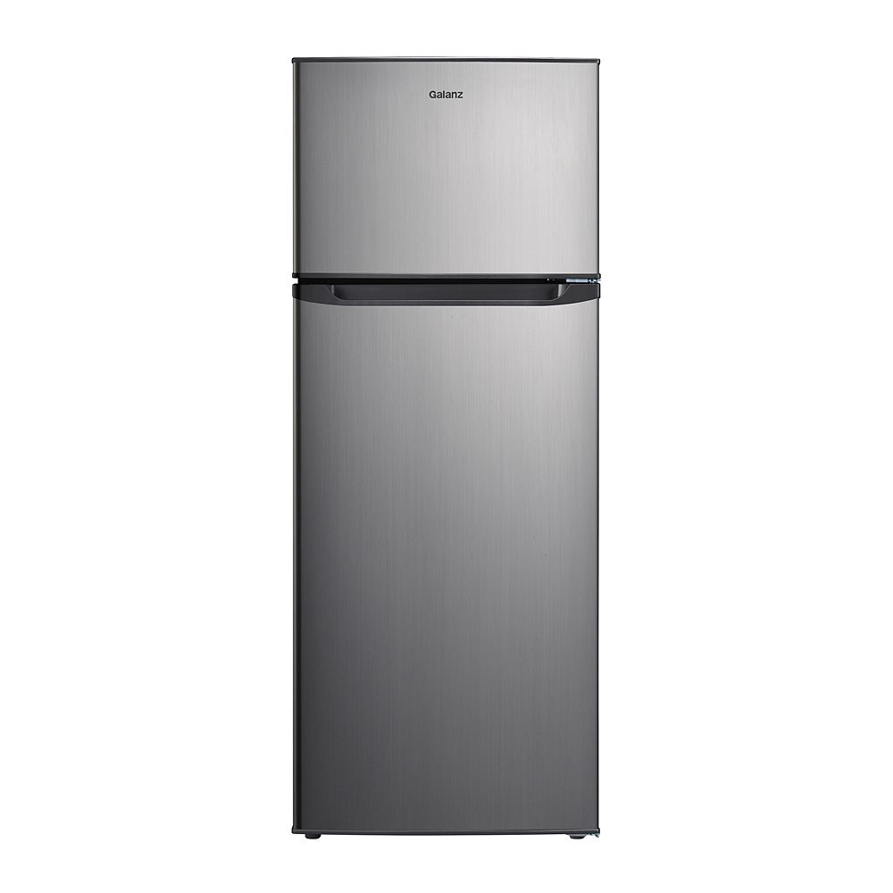 Galanz Galanz 7 6 Cu Ft Top Freezer Refrigerator Stainless Steel Look