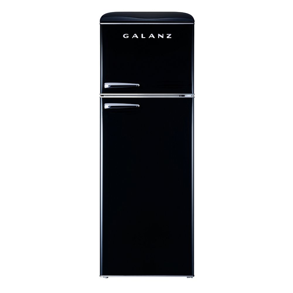 Galanz Galanz 12 cu.ft. Retro Top Freezer Refrigerator, Vinyl Black