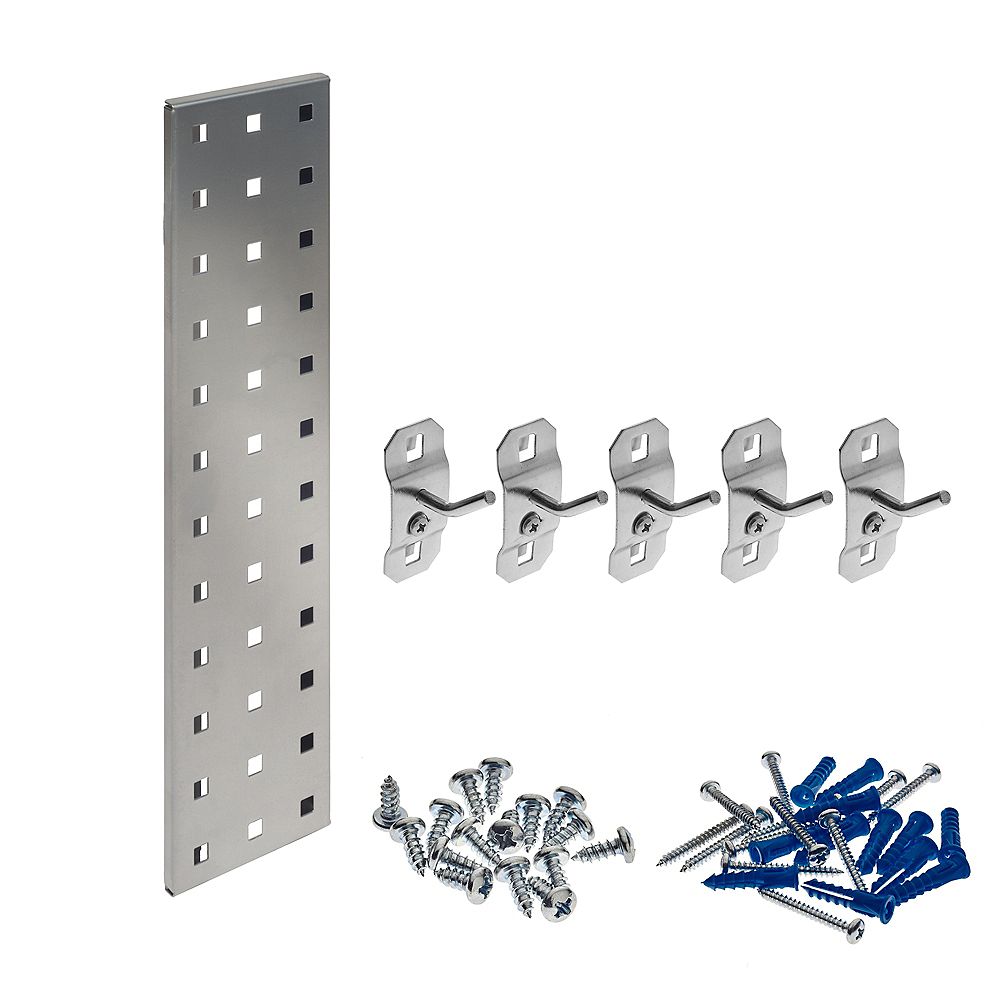 Triton Silver Key Pegboard Kit with (1) 18 In. x 4.5 In. Steel Pegboard