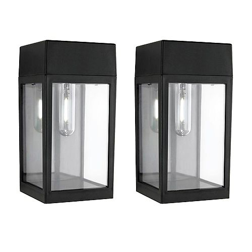 8 Lumen Black Solar LED Deck Lights (2-Pack)