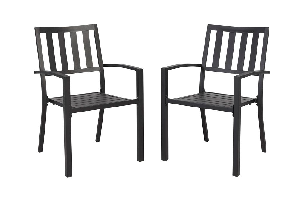 black outdoor chairs