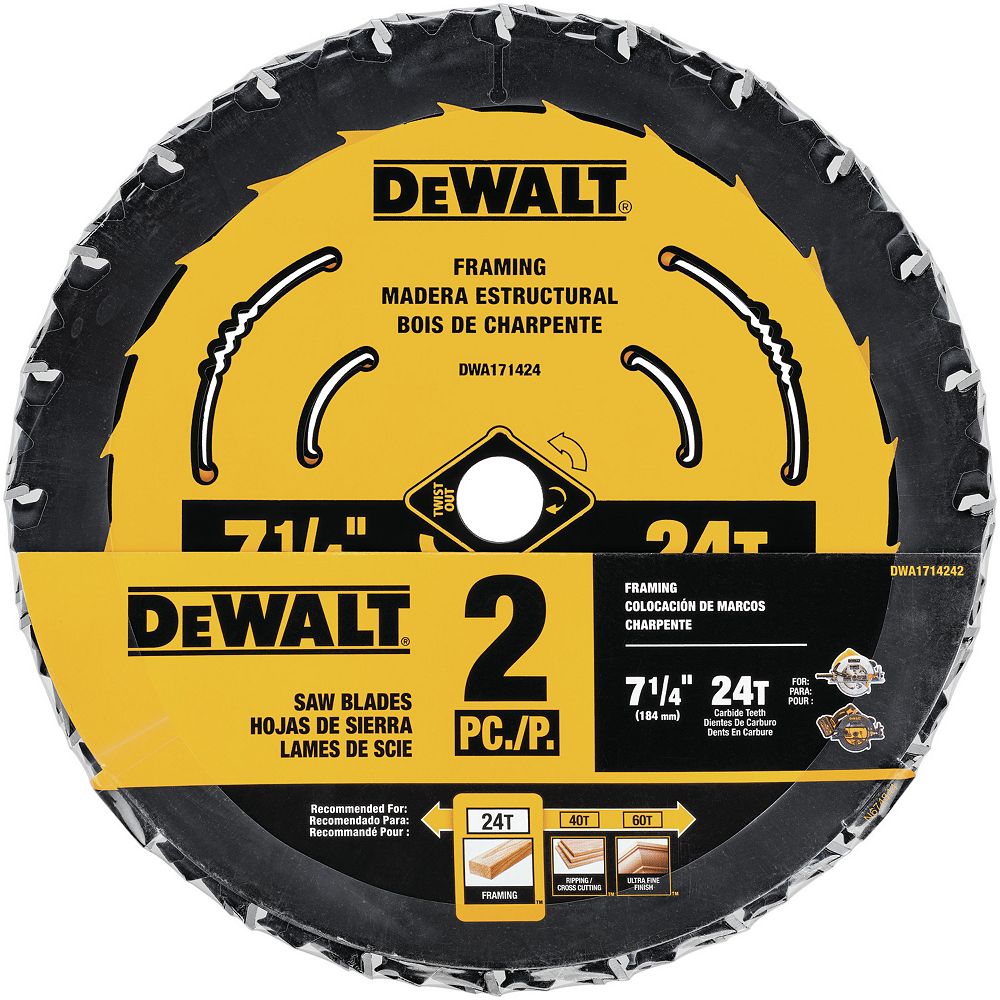 DEWALT 71/4inch Circular Saw Blades (DWA1714242) The Home Depot Canada