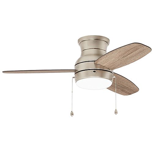 Nickel Ceiling Fans Lighting The Home Depot Canada Nickel Ceiling Fans Lighting, Flush Mount Ceiling Fan With Remote Canada