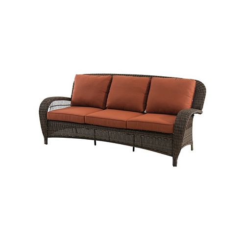 Beacon Burnt Sienna Park All-Weather Wicker Patio Sofa