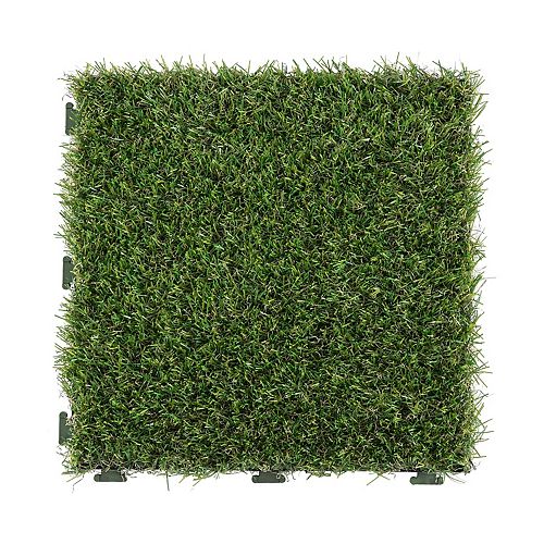 12-inch x 12-inch Artificial Turf Interlocking Tiles