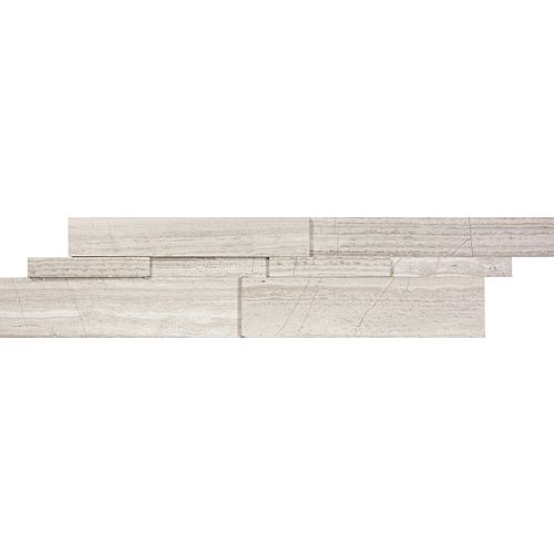 Engima Omni Grey 6-inch x 24-inch Veincut Marble Honed Panels (6 sq. ft. /case)