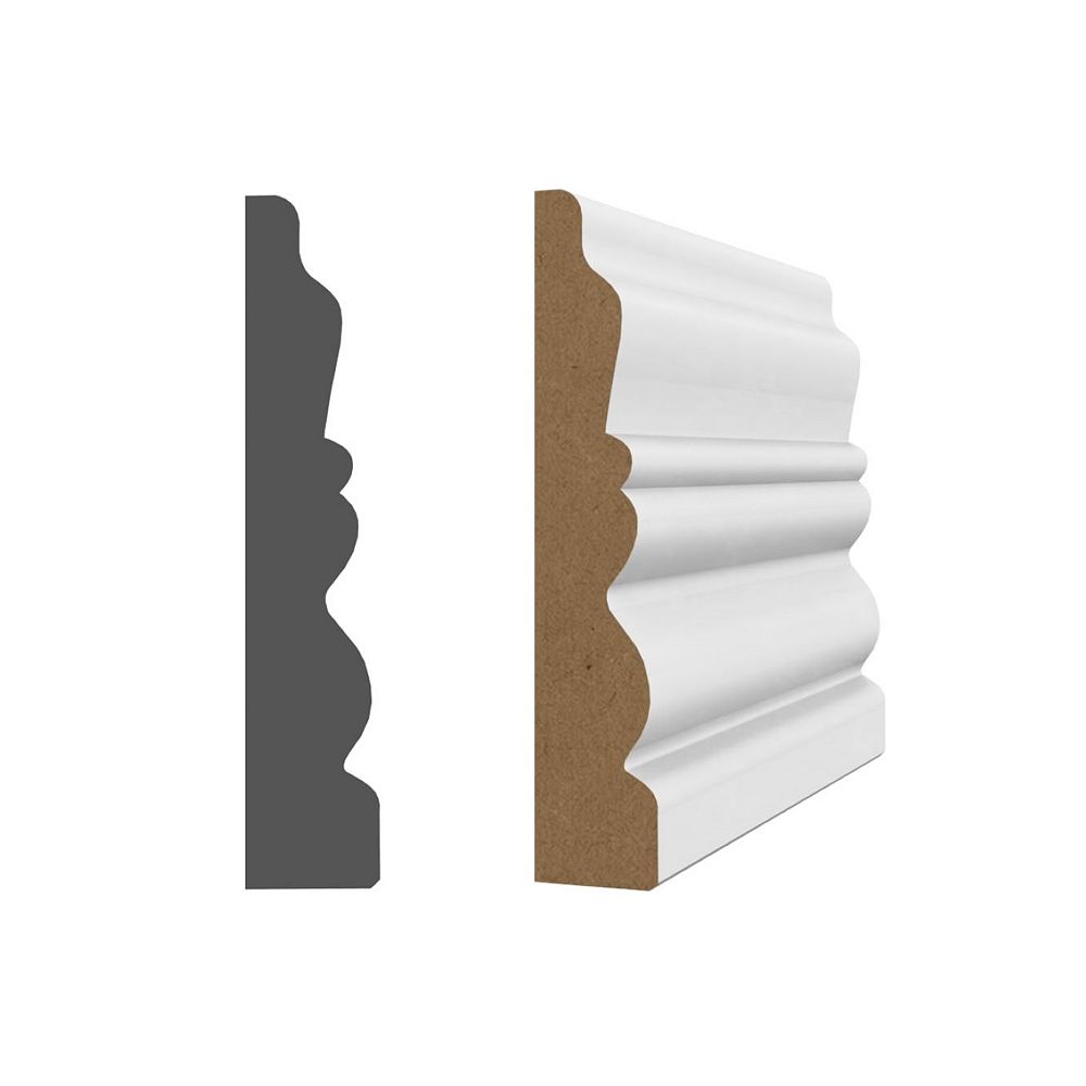 Interbois MDF White Primed Colonial Casing 5/8" x 31/4" The Home