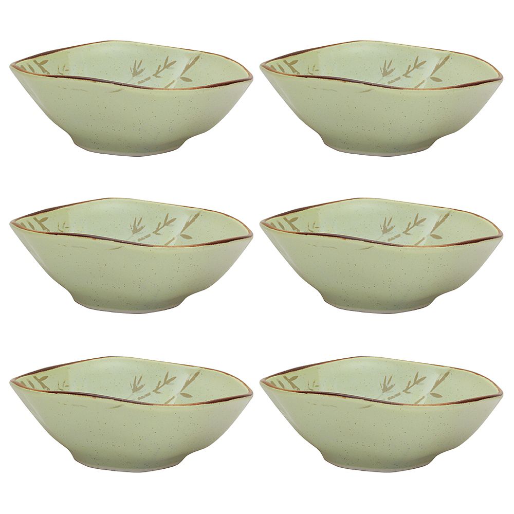 Manhattan Comfort RYO 6 Large Dinner 20.29 oz Soup Bowls in Green The