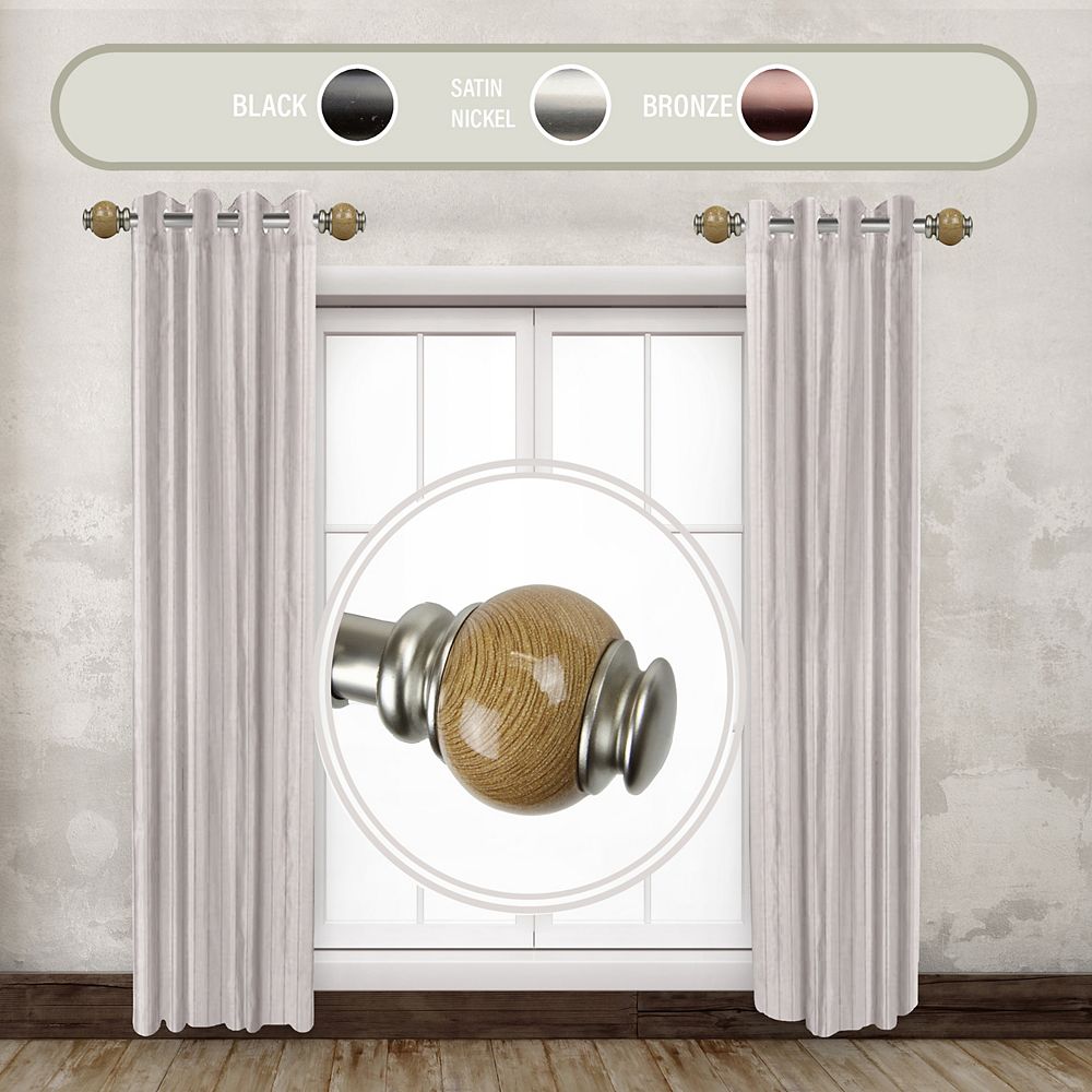 Rod Desyne Marble 1 Dia Side Curtain Rod 12 20 Inch Long Set Of 2 Satin Nickel The Home Depot Canada Rod Desyne Marble 1 Dia Side Curtain Rod 12 20 Inch Long Set Of 2 Satin Nickel The Home Depot Canada