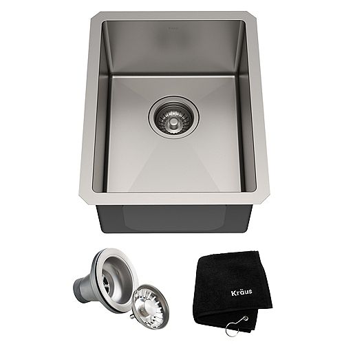 Standart PRO Undermount Stainless Steel 14 inch Single Bowl Bar Sink