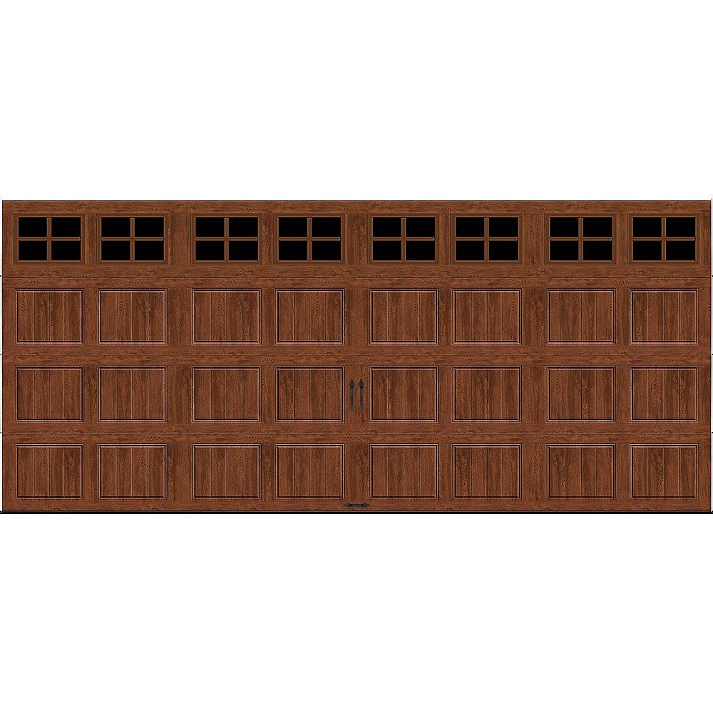 Clopay Gallery 16 ft. x 7 ft. 18.4 RValue Intellicore Insulated Dark Finish Garage Door