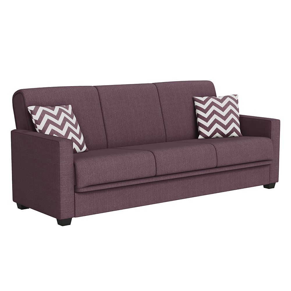 Tribbiani Convert-a-Couch in Amethyst Purple Linen Tribbiani Convert-a-Couch in Amethyst Purple Linen