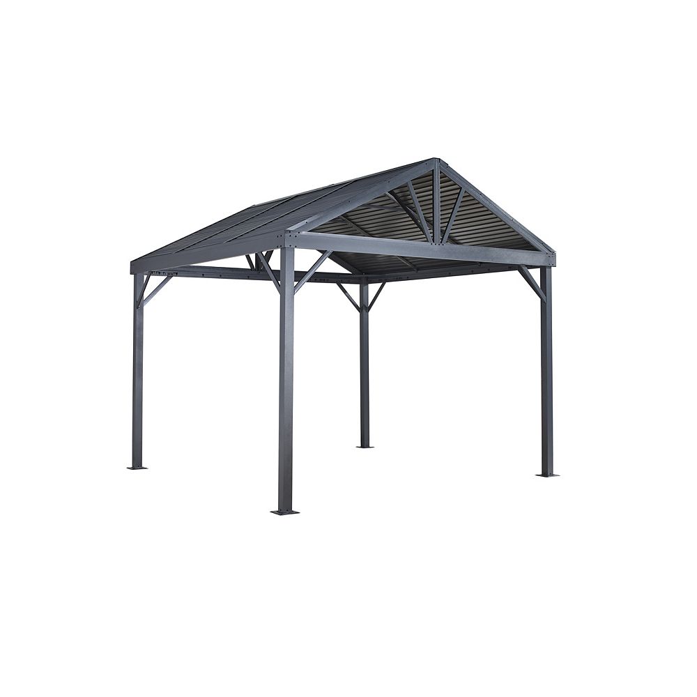 Sojag Sanibel I 8 ft. x 8 ft. Sun Shelter in Grey The Home Depot Canada