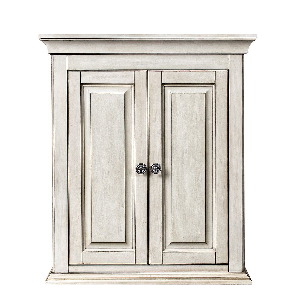 Foremost International Corsicana 24 Inch Wall Cabinet Antique White The Home Depot Canada