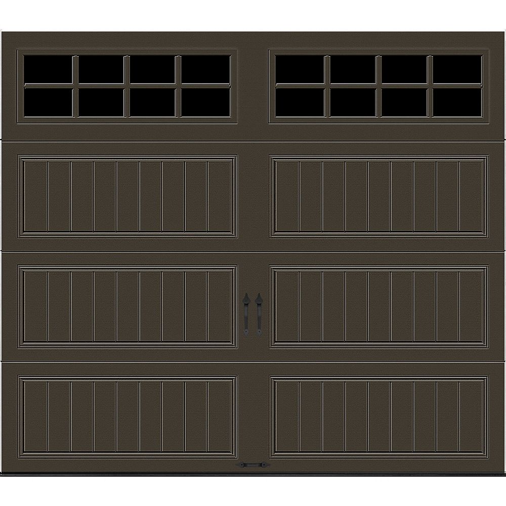 Clopay Gallery 8 ft. x 7 ft. Intellicore Insulated Mocha Brown Garage