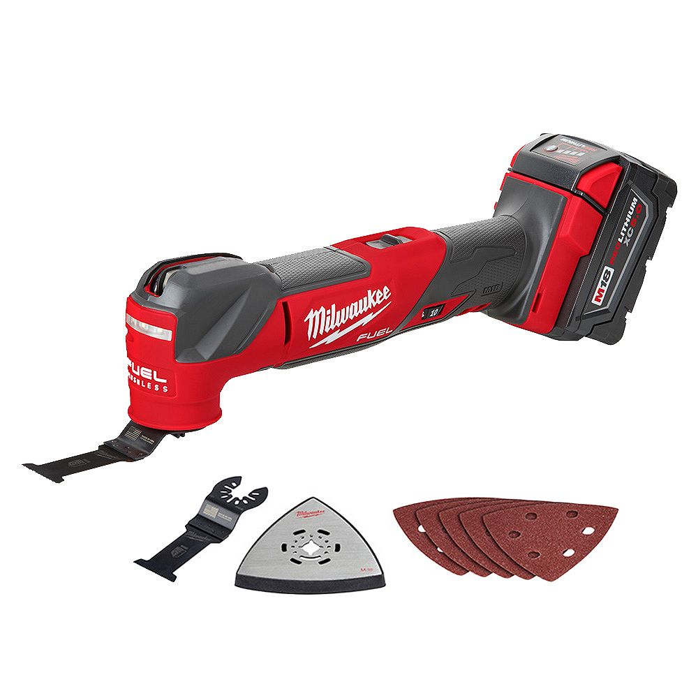 Milwaukee Tool M18 Fuel 18 V Lithium Ion Cordless Brushless Oscillating Multi Tool Kit W The Home Depot Canada