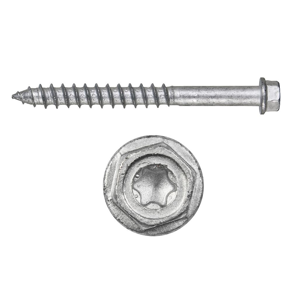 Hilti KwikCon II 1/4 inch x 4 inch Zinc Plated Carbon Steel Torx Hex