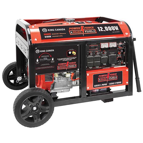 King Canada 12,000W Gasoline/Propane Generator with Electric Start