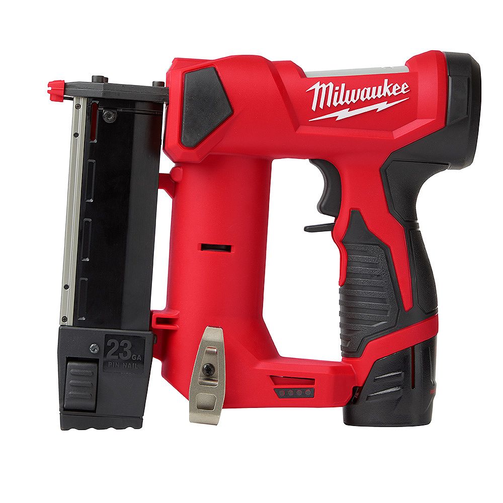 Milwaukee Tool M12 12V 23-Gauge Lithium-Ion Cordless Pin Nailer Kit ...