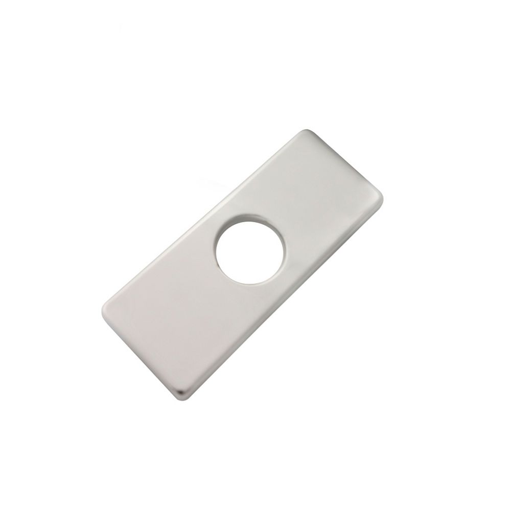 Stylish Single Hole Bathroom Faucet Plate in Brushed Nickel The Home