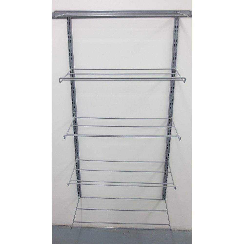 Triton 5 Tier Shoe And Boot Rack 14 D X 63 Hx 33 W With Top Track And Hang Rail The Home Depot Canada