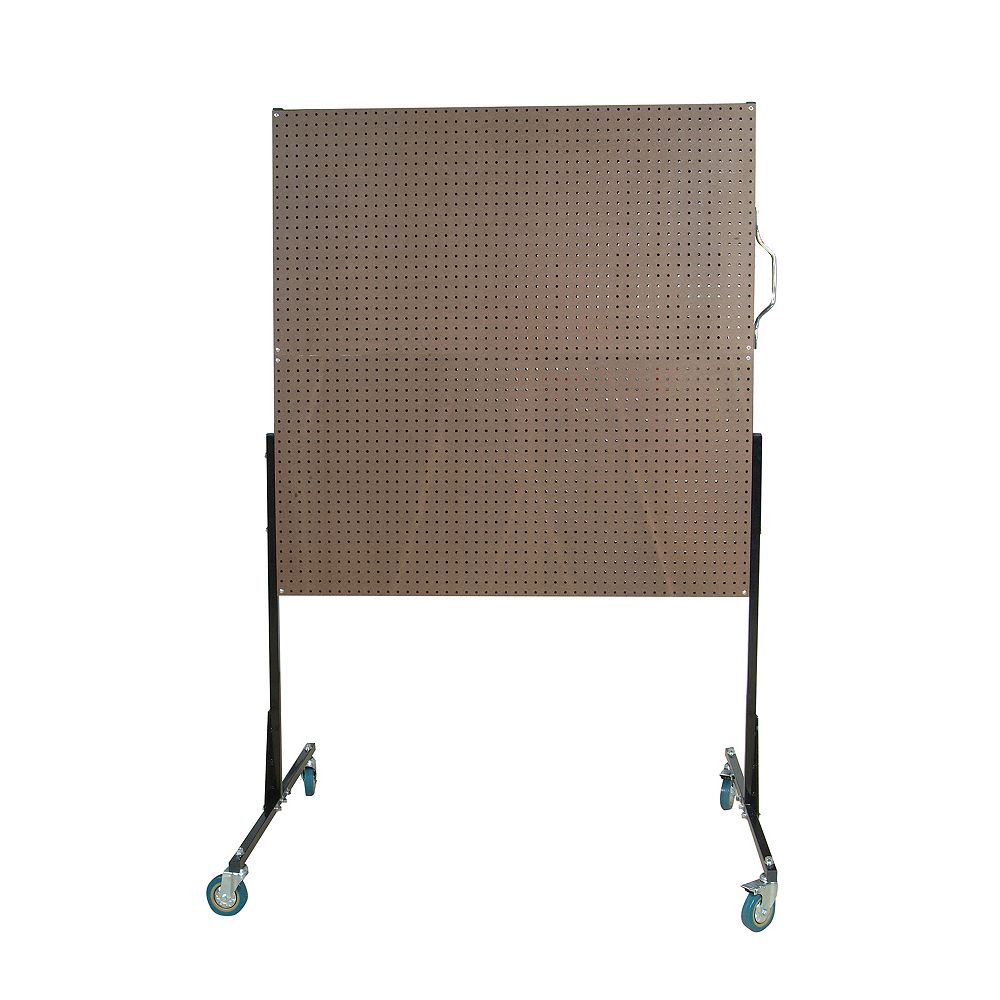 Triton 50 In. W Mobile StandAlone Pegboard Unit with 4 Brown Tempered Wood Pegboards The Home
