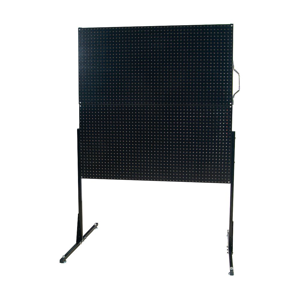 Triton 50 In. W FreeStanding Pegboard Unit with 4 Black High Density
