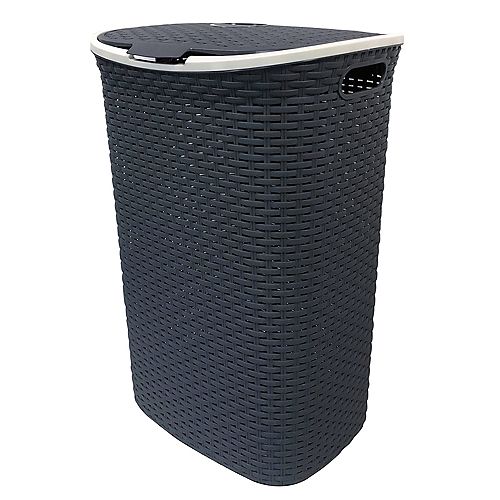 60L Laundry Basket with Color Rim