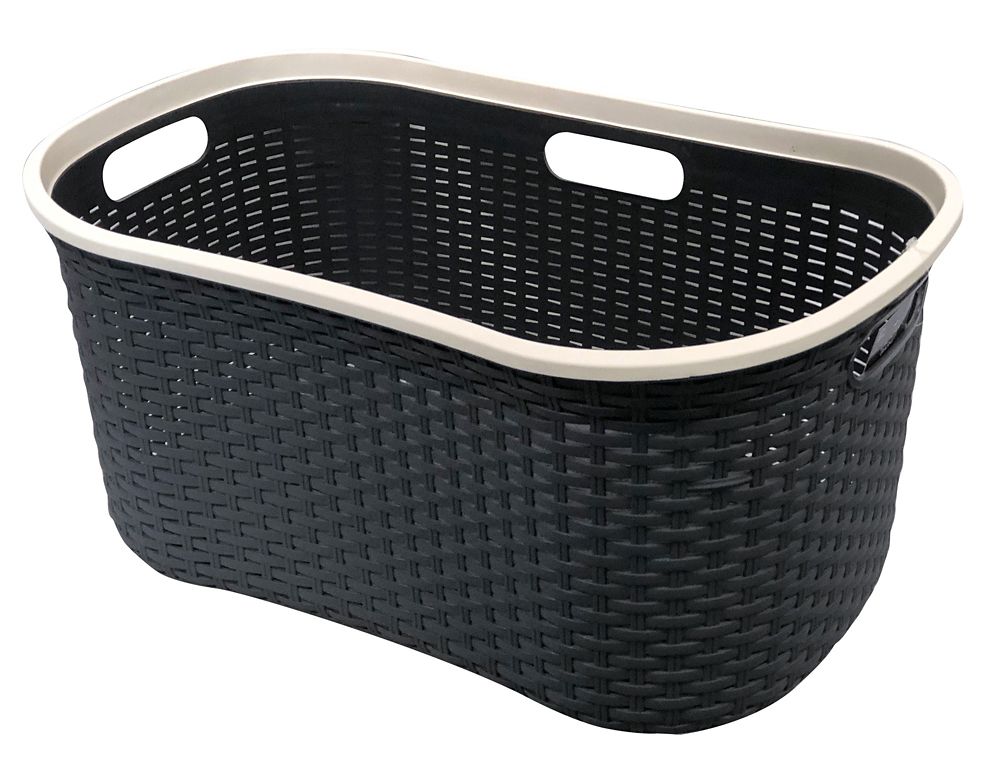 Modern Homes 40L Laundry Basket With Color Rim The Home Depot Canada   P 1001586035 