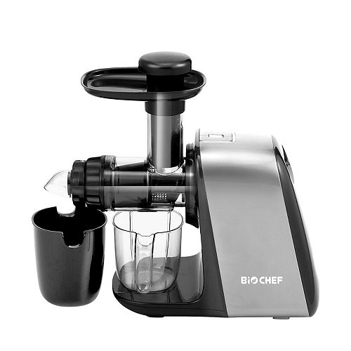 BIOCHEF AXIS COMPACT, SLOW, COLD PRESS, MASTICATING JUICER, A COMPLETE   JUICING SOLUTION (SILVER)