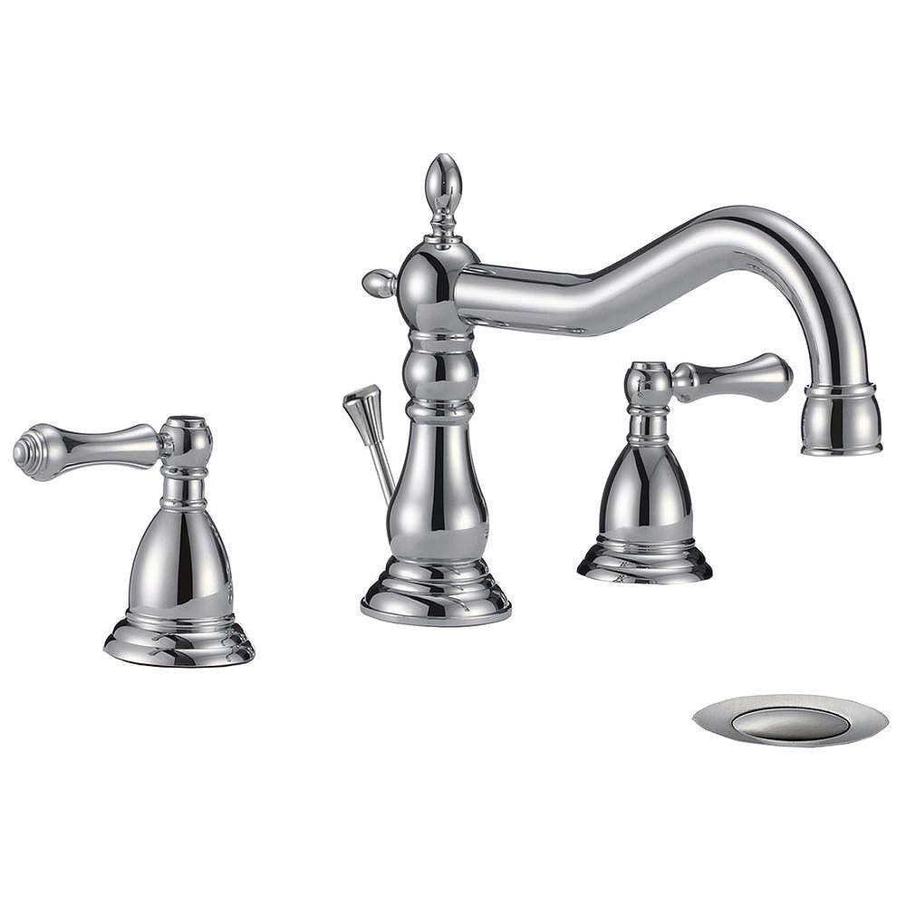 Eisen Home Dionna Victorian Widespread 3 Hole Bathroom Sink Faucet With Lever Handles Po The Home Depot Canada