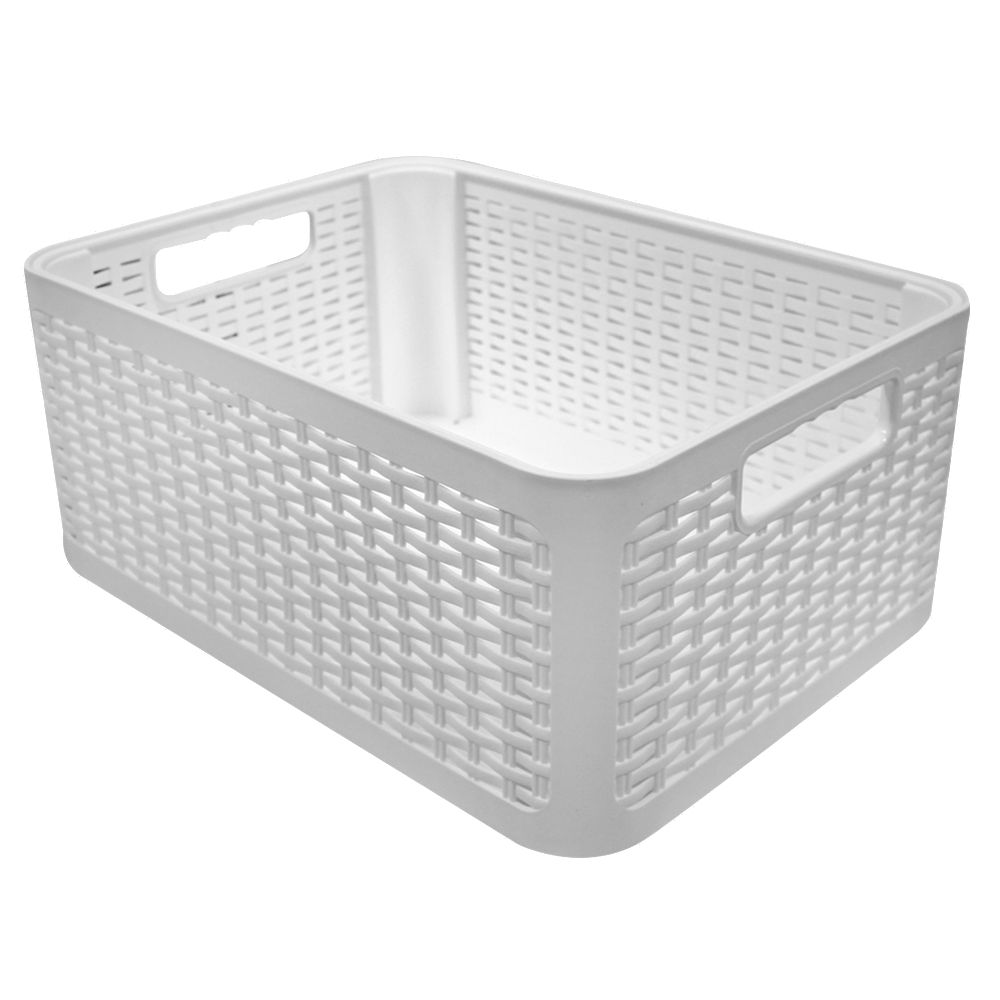 Modern Homes 7L Storage Bin white The Home Depot Canada