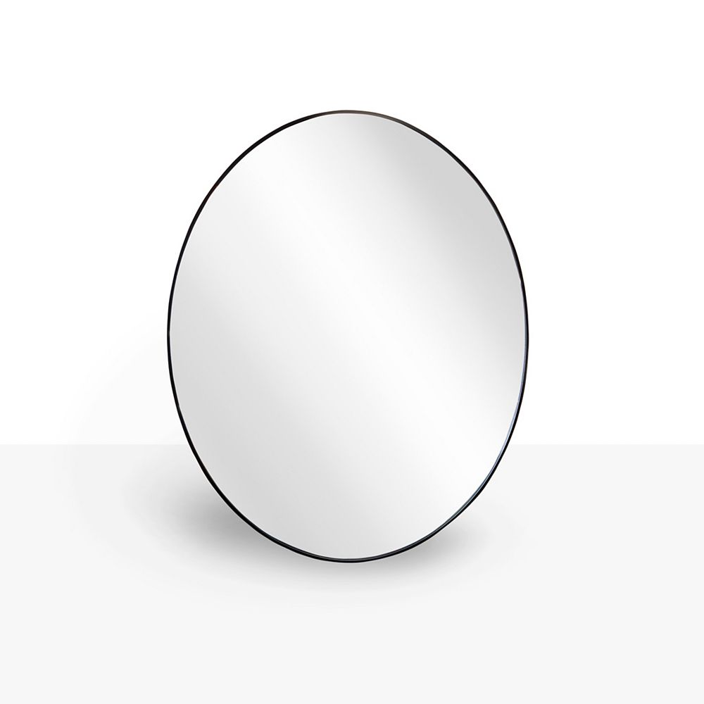 The Tangerine Mirror Company Infinity Black Metal Oval Mirror 24" X 30