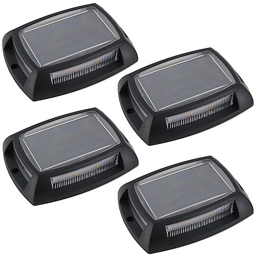 Black Solar LED Deck Lights (4-Pack)