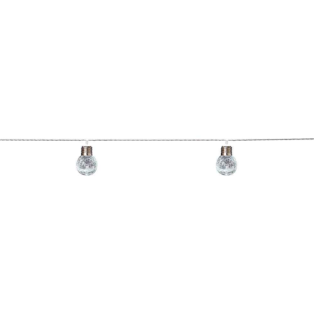 Hampton Bay 12 Ft Solar String Lights With 10 Clear Crackle Glass Integrated Led Bulbs The Home Depot Canada