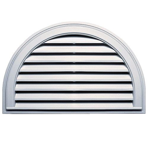 22 inch x 34 inch Half-Round Gable Vent