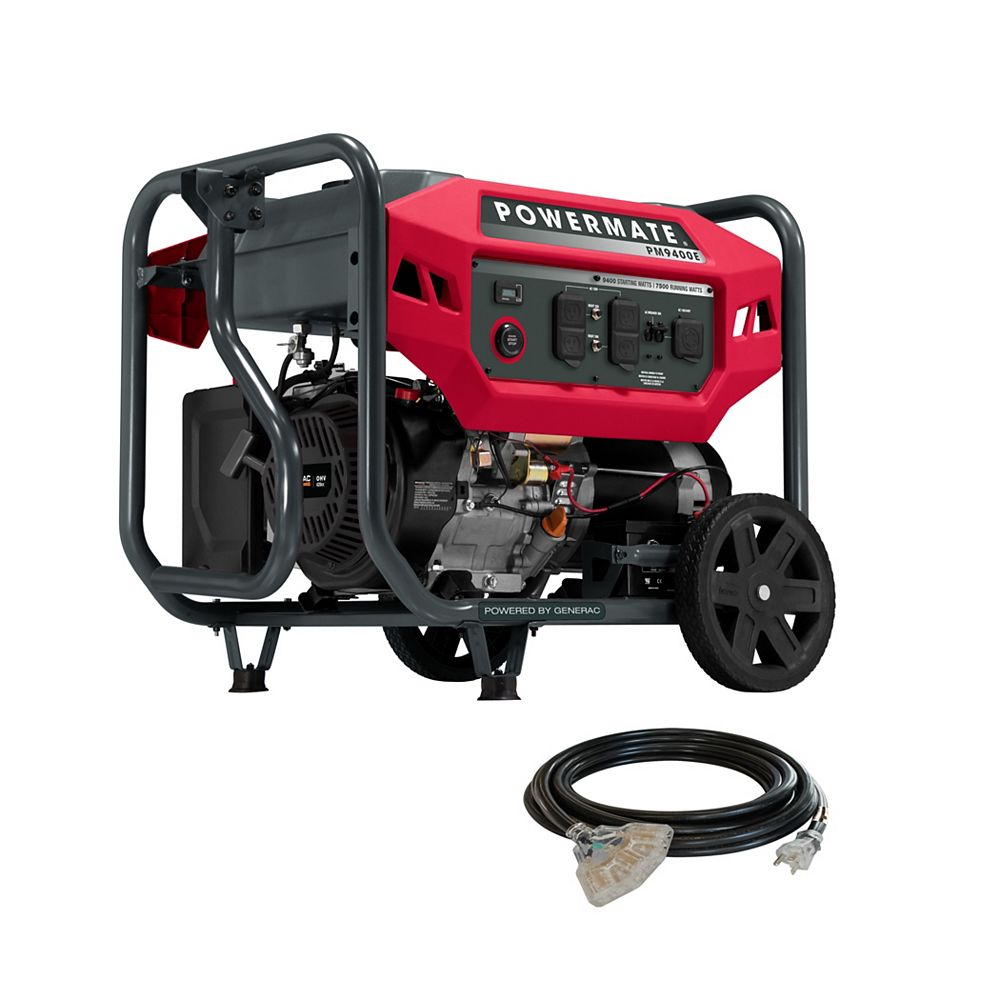 Powermate Powermate 9,400 Watt Electric Start Portable Generator with ...