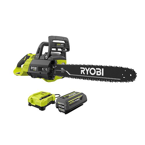 40V HP Brushless Cordless 18-inch Chainsaw Kit with 5.0 Ah Battery and Charger