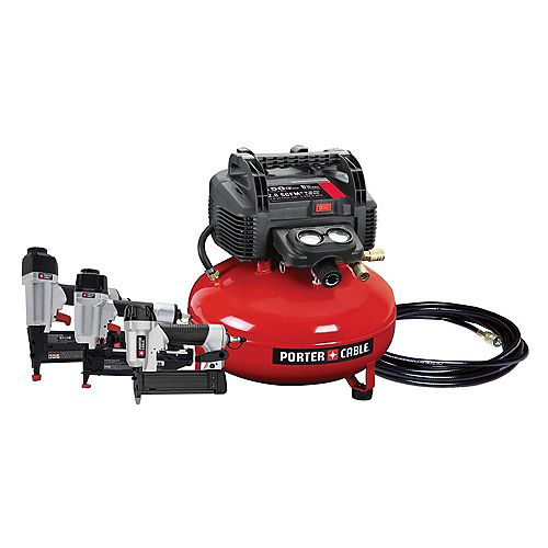 6 Gallon Air Compressor and 3-Nailer Combo Kit