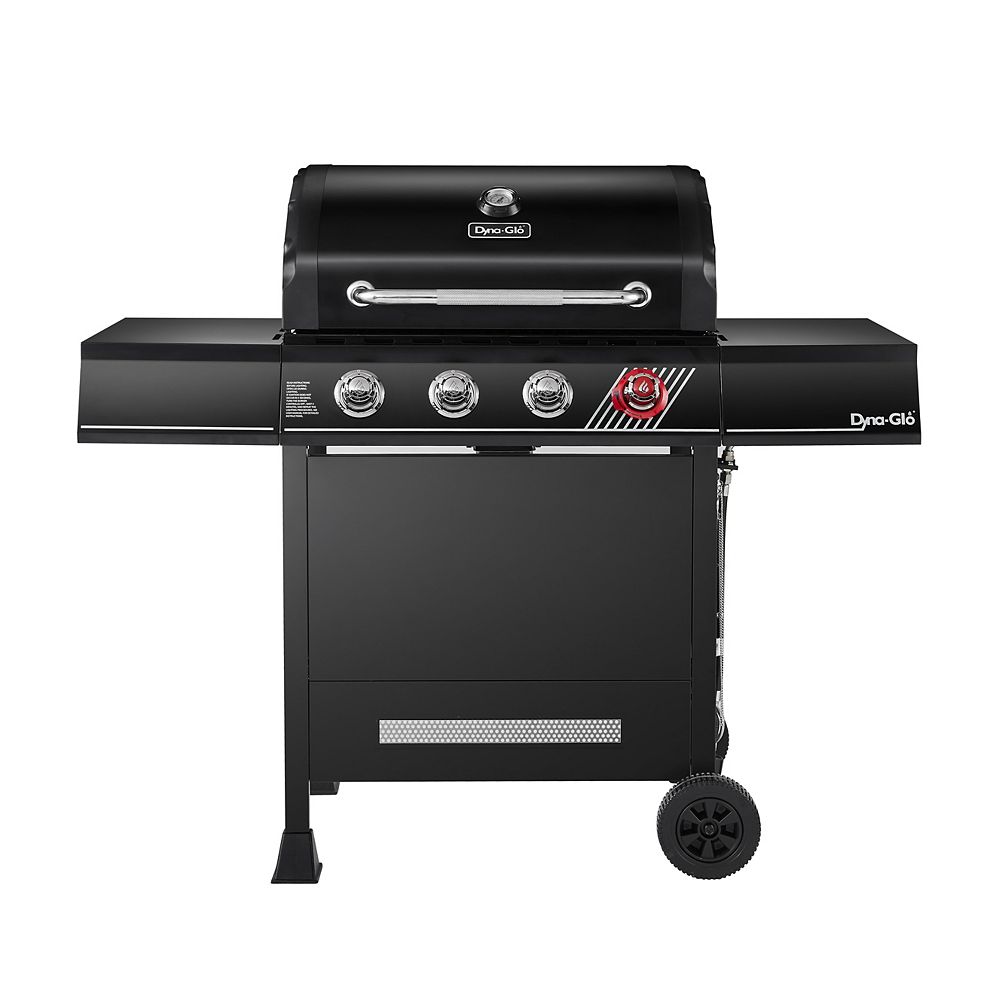 DynaGlo 15,000 BTU 4Burner Propane Gas Grill in Matte Black with